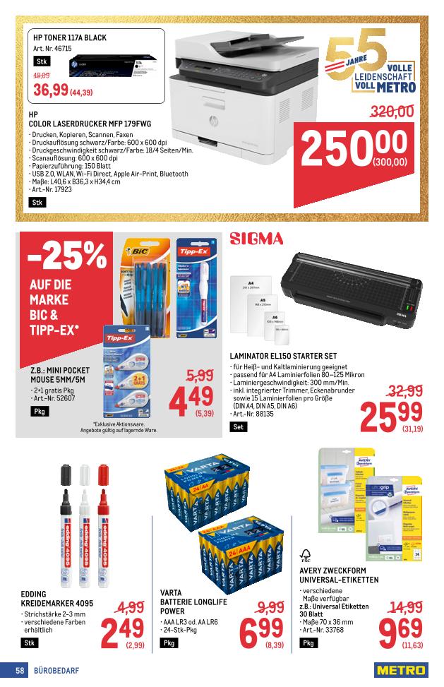 Prospekt von METRO