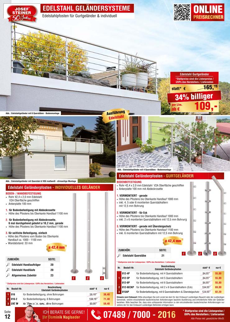 Prospekt von Josef Steiner