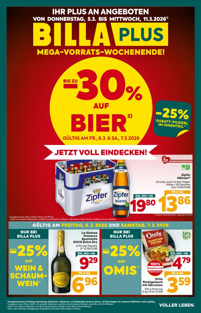Prospekt von BILLA PLUS