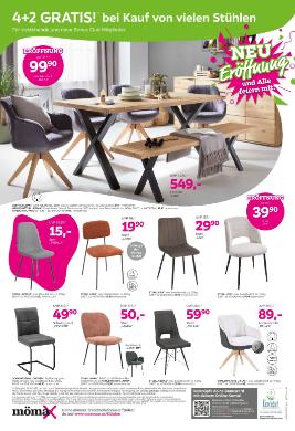 Titelbild des Prospekts von mömax Eröffnung