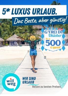 Titelbild des Prospekts von willweg.at Reiseideen