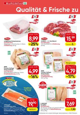 Titelbild des Prospekts von EUROSPAR OÖ
