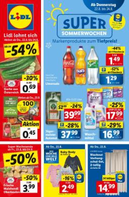 Titelbild des Prospekts von Lidl Österreich