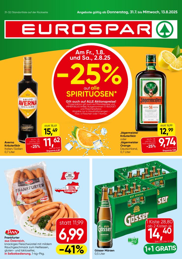 Prospekt von EUROSPAR