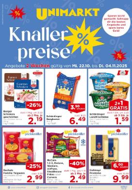 Titelbild des Prospekts von Unimarkt