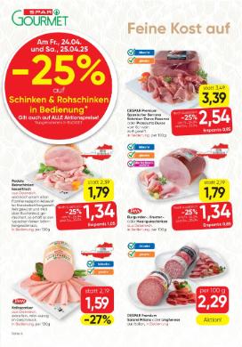 Titelbild des Prospekts von SPAR Gourmet