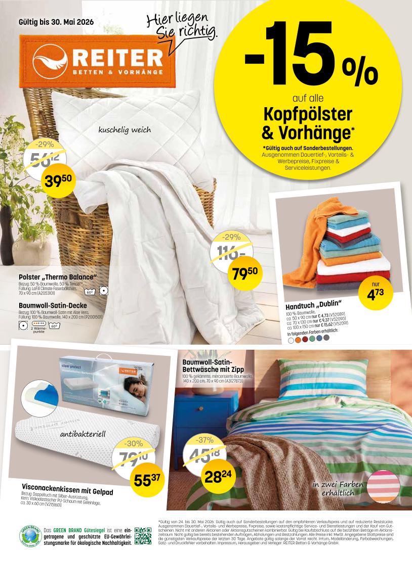 Prospekt von Betten Reiter