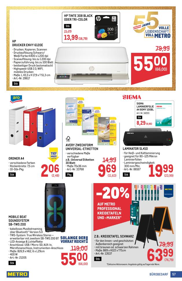 Prospekt von METRO