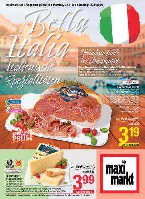 Titelbild des Prospekts von Maximarkt Bella Italia
