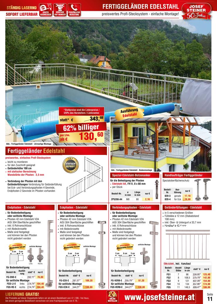 Prospekt von Josef Steiner