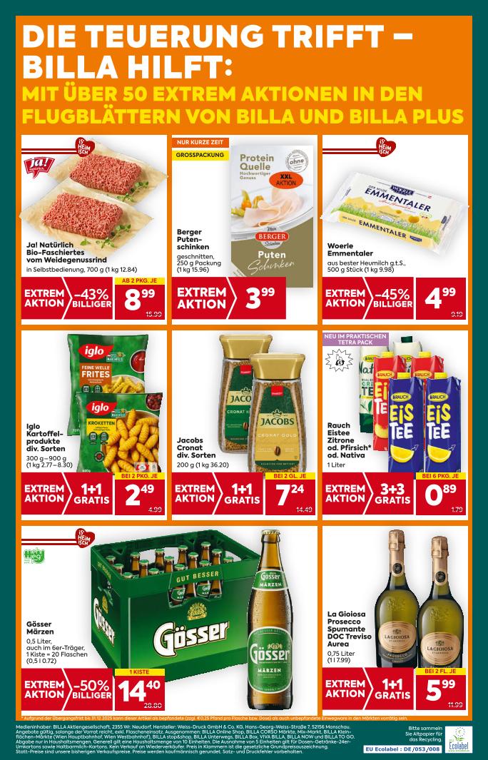 Prospekt von BILLA PLUS