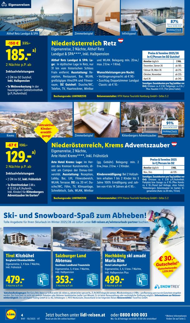 Prospekt von Lidl Reisen