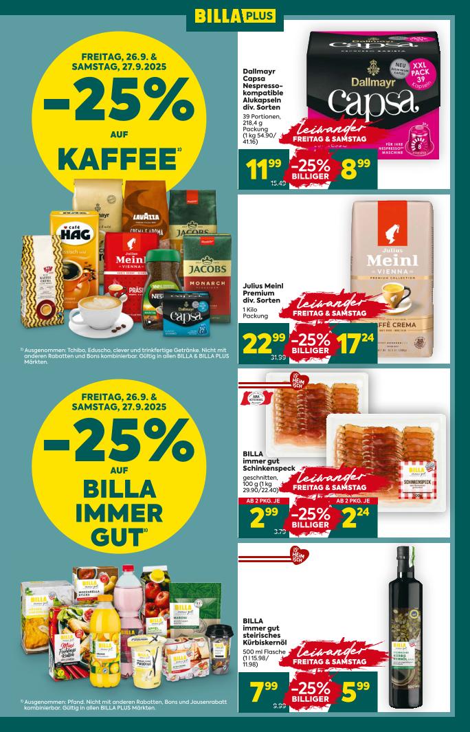 Prospekt von BILLA PLUS