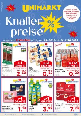 Titelbild des Prospekts von Unimarkt OÖ Zentralraum