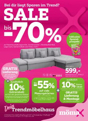 Titelbild des Prospekts von mömax Sale