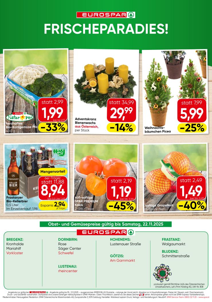 Prospekt von EUROSPAR