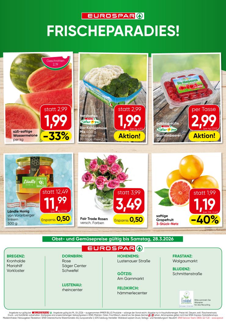 Prospekt von EUROSPAR