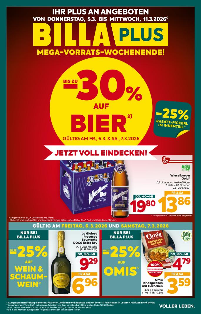 Prospekt von BILLA PLUS