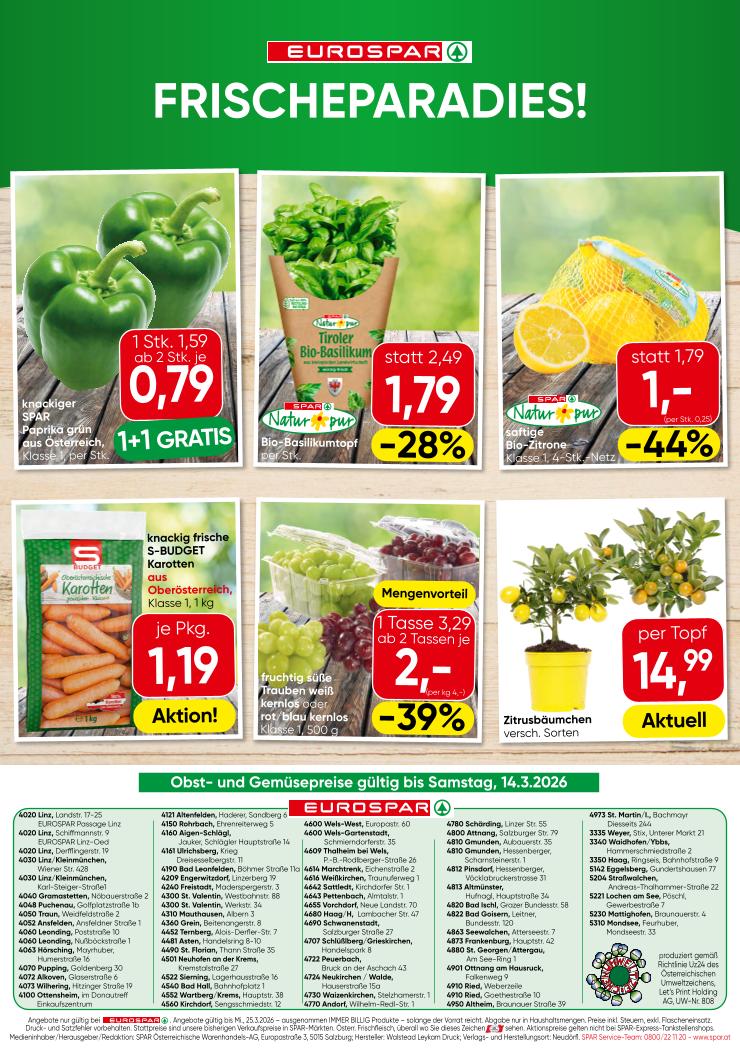 Prospekt von EUROSPAR