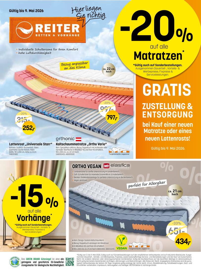 Prospekt von Betten Reiter