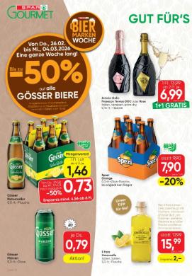 Titelbild des Prospekts von SPAR Gourmet