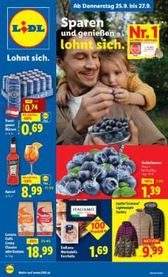 Titelbild des Prospekts von Lidl Österreich