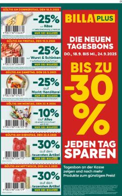 Titelbild des Prospekts von BILLA PLUS Tagesbonus