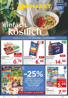 Titelbild des Prospekts von Unimarkt Ost