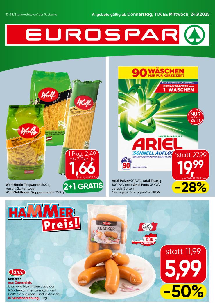 Prospekt von EUROSPAR