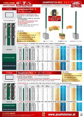 Titelbild des Prospekts von Josef Steiner