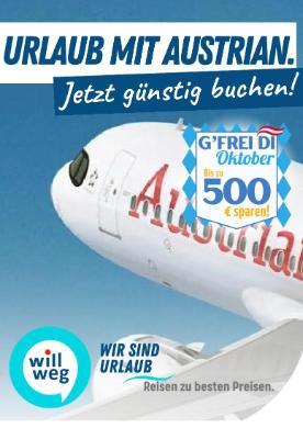 Titelbild des Prospekts von willweg.at Reiseideen