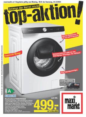 Titelbild des Prospekts von Maximarkt Top-Aktionen