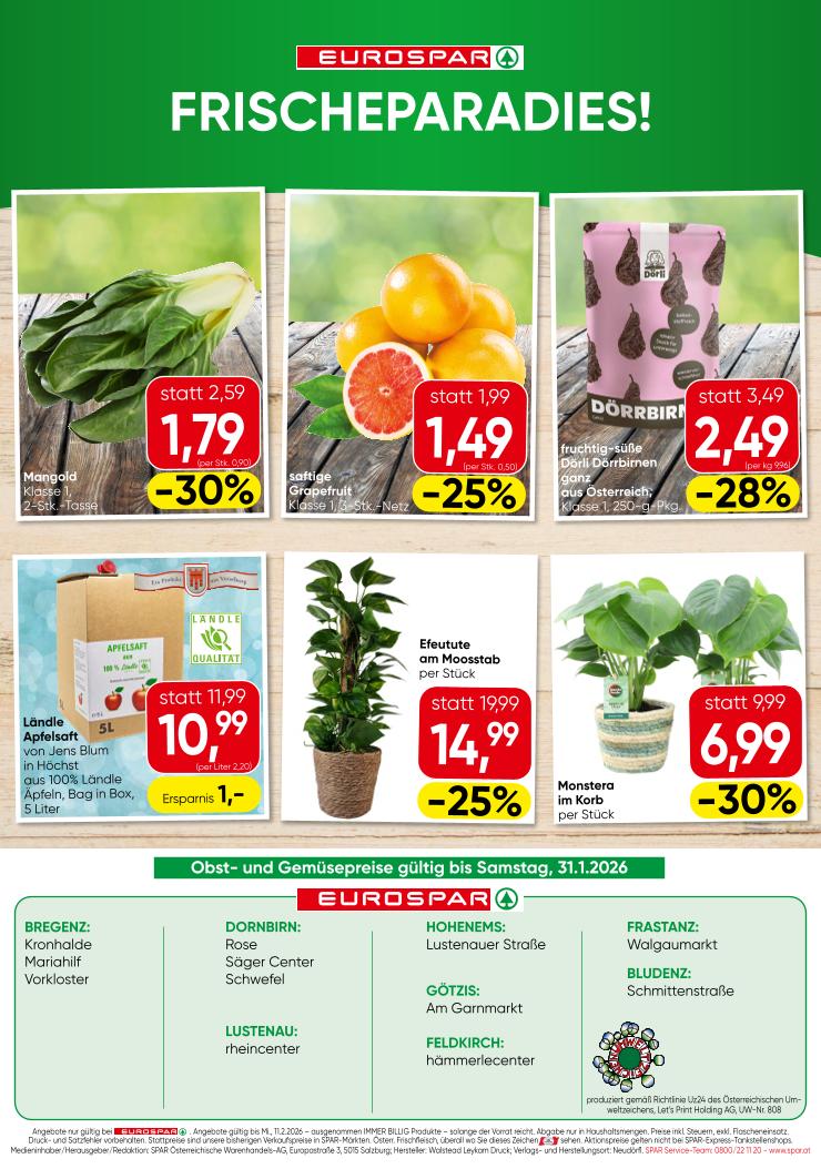 Prospekt von EUROSPAR