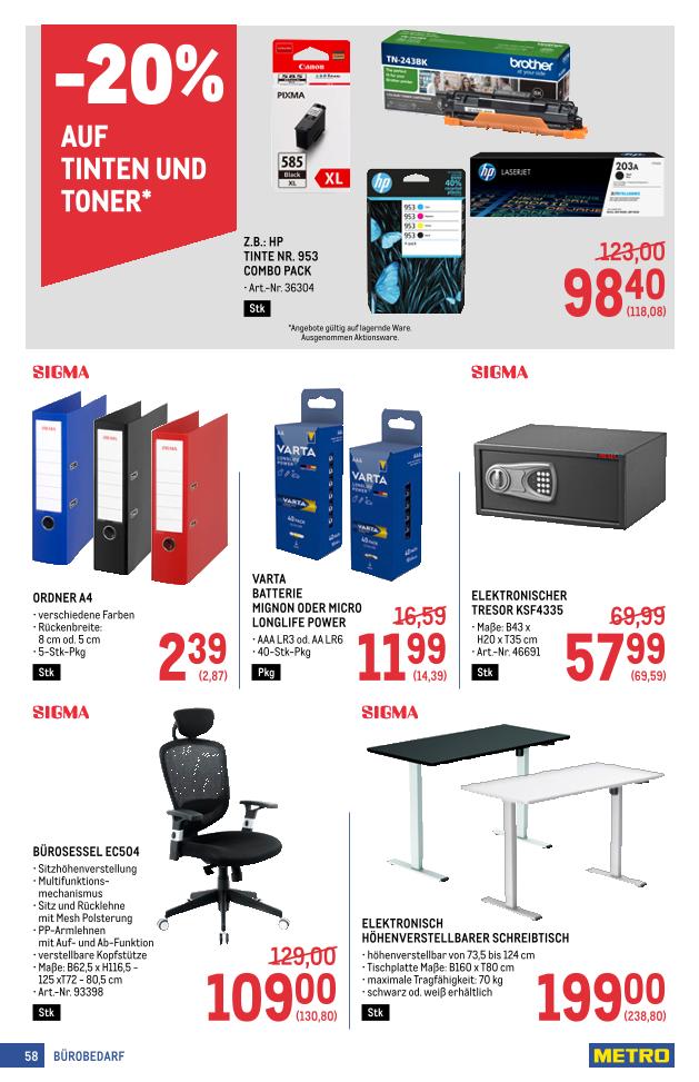 Prospekt von METRO
