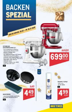 Titelbild des Prospekts von METRO BACKEN