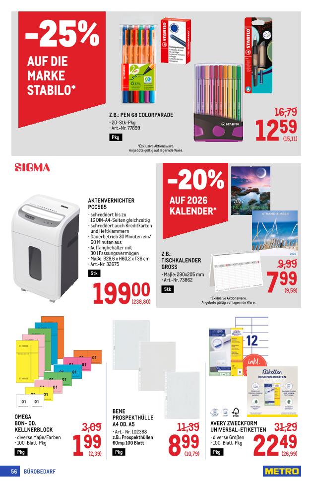 Prospekt von METRO