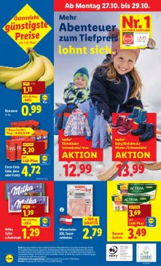 Titelbild des Prospekts von Lidl Österreich