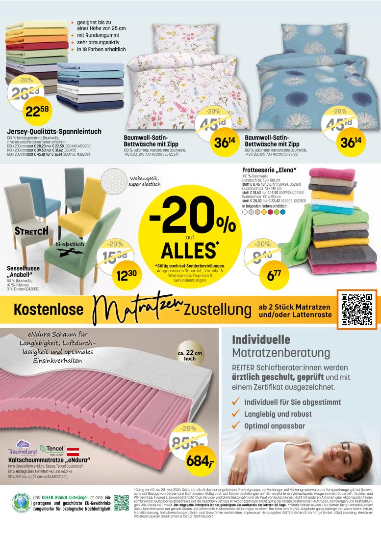 Prospekt von Betten Reiter