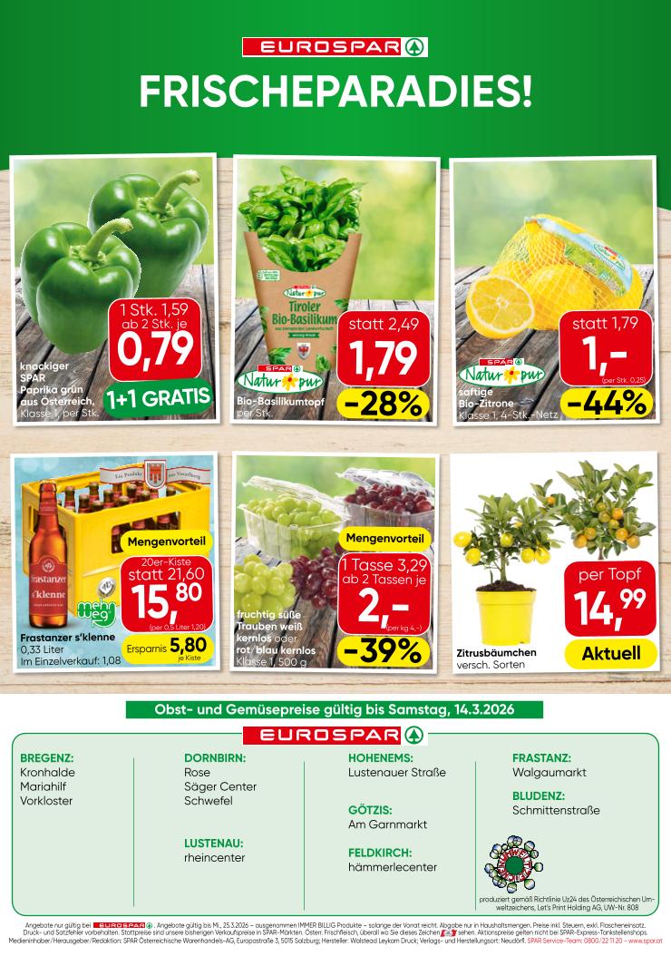 Prospekt von EUROSPAR