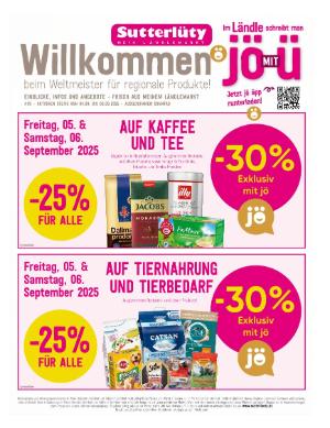 Titelbild des Prospekts von Sutterlüty