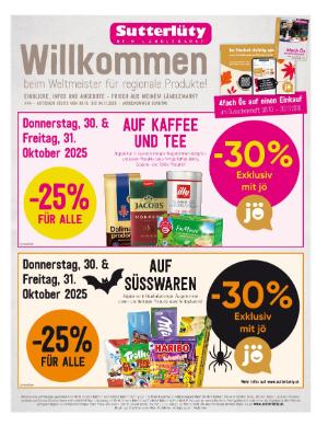 Titelbild des Prospekts von Sutterlüty