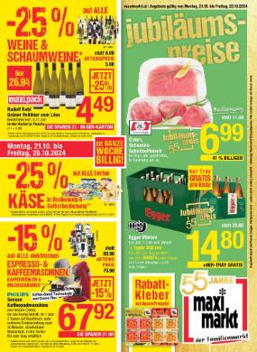 Titelbild des Prospekts von Maximarkt Wels