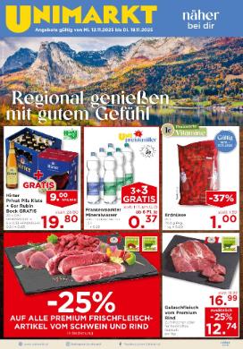 Titelbild des Prospekts von Unimarkt OÖ Salzkammergut
