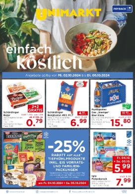 Titelbild des Prospekts von Unimarkt
