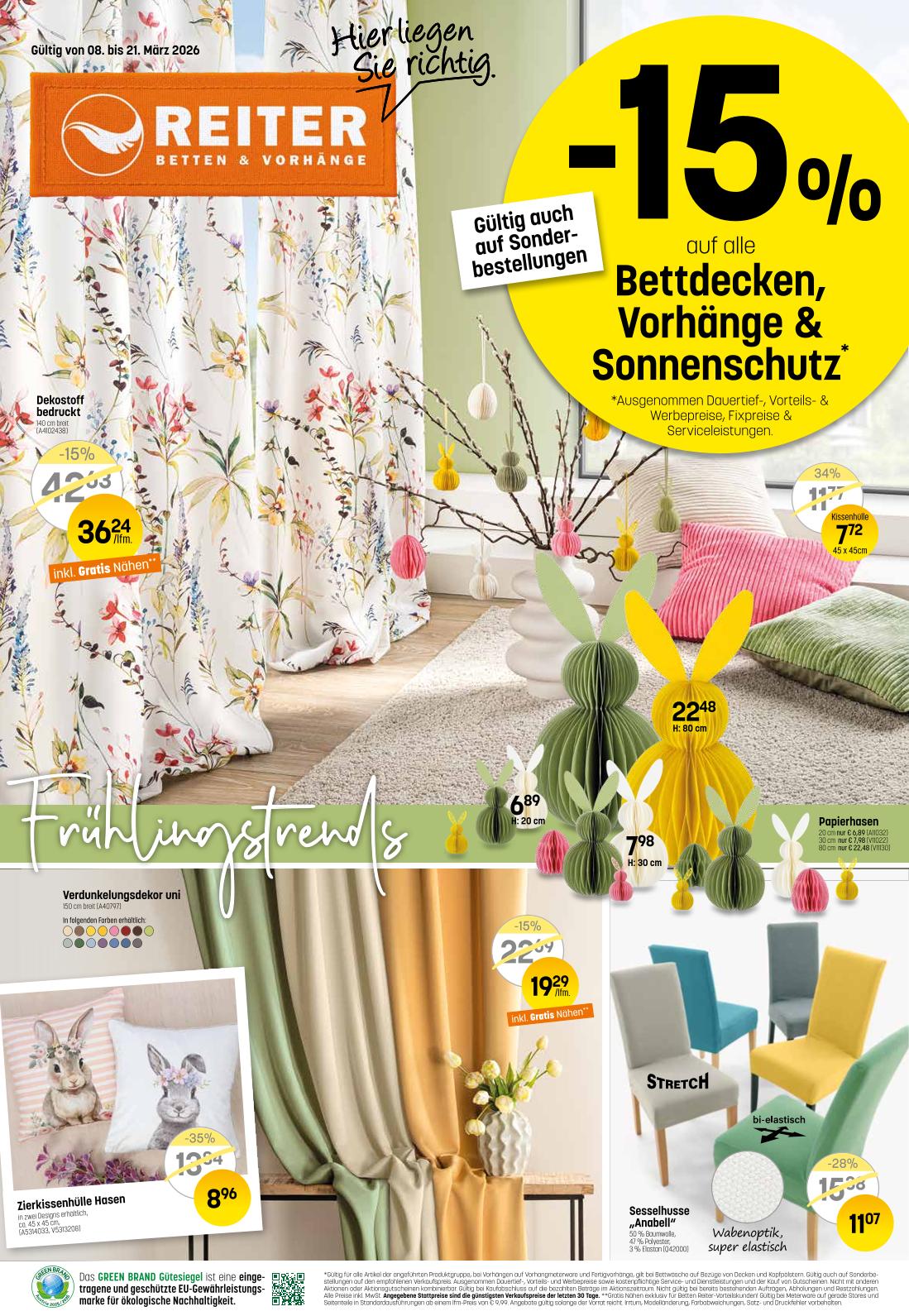 Prospekt von Betten Reiter