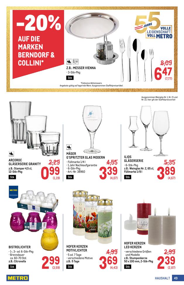Prospekt von METRO
