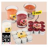 Simpex Color Duft-Teelichter oder Duftglas versch. Sorten Maximarkt 1 Packung