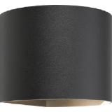 LED Außenwandleuchte 3W Aluminium Schwarz Rund OBI 1 Stück
