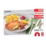  Cordon bleu vom Schwein mit Petersilkartoffeln und Preiselbeeren Maximarkt