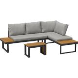 Bild von Lounge-Set Lipson 3-teilig aus Akazienholz und Aluminium Grau OBI 1 Set